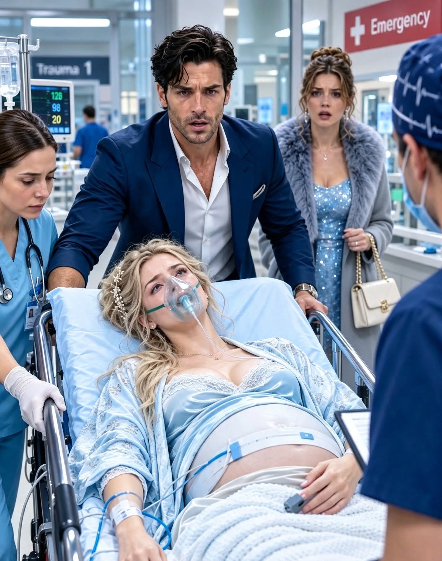 Ik dacht dat Elena voorgoed uit mijn leven was verdwenen… Tot ik haar negen maanden zwanger op een ziekenhuisbrancard zag liggen*