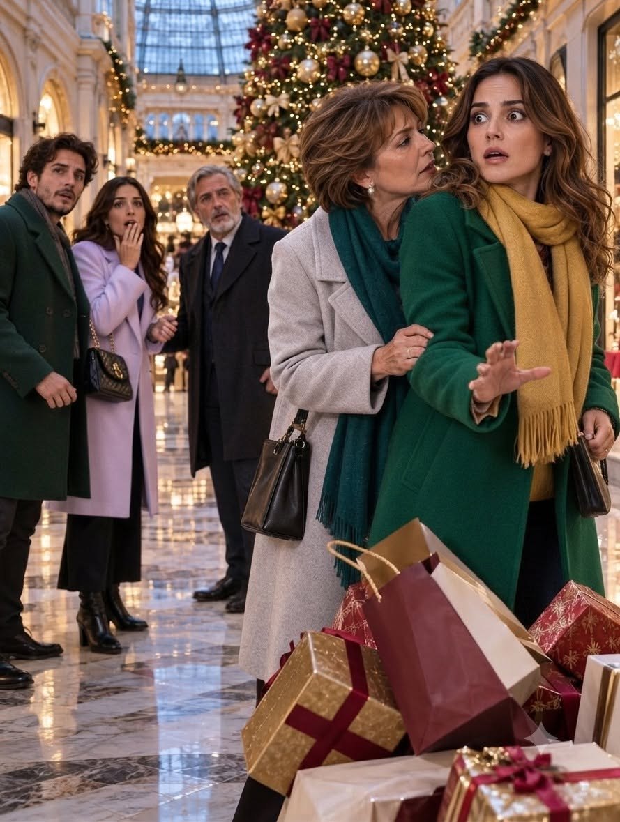 Il cappotto blu e la mano di un'estranea
