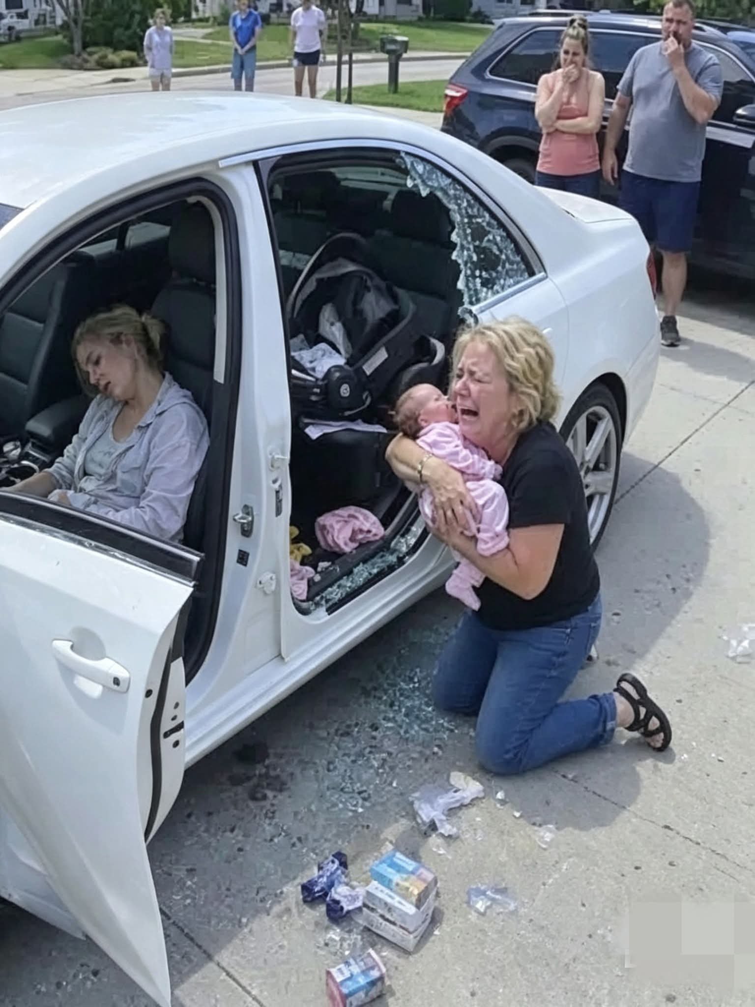 MIJN SCHOONZOON EN ZIJN MINNARES LIETEN MIJN DOCHTER EN HAAR BABY ACHTER IN EEN HETE AUTO