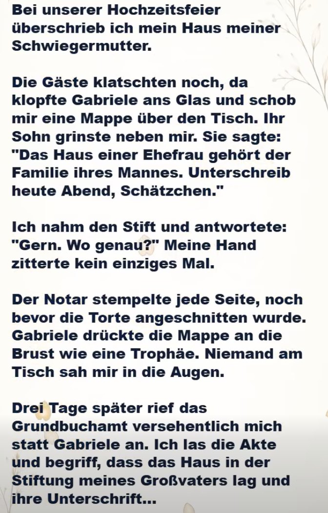 Das Geschenk zur Hochzeit
