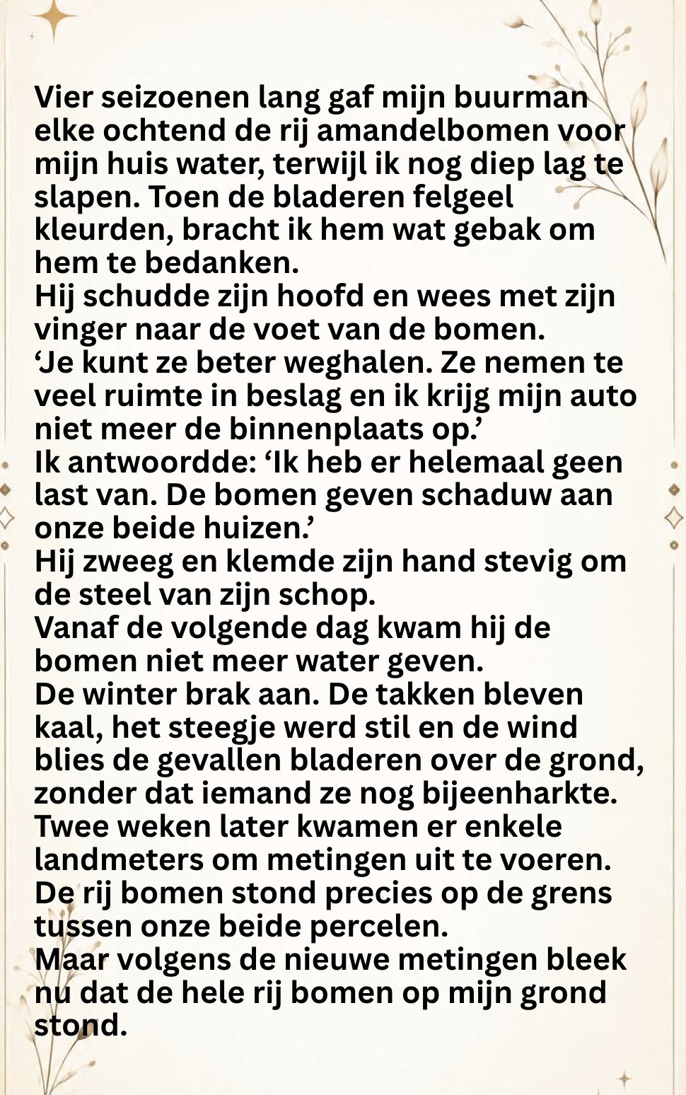 De bomenrij die een geheim verborg