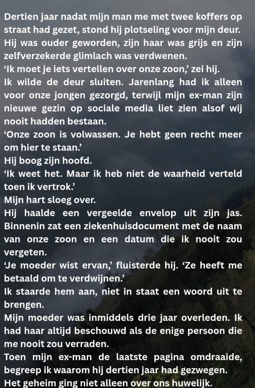 Dertien jaar na mijn scheiding stond mijn ex-man voor mijn deur
